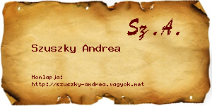 Szuszky Andrea névjegykártya